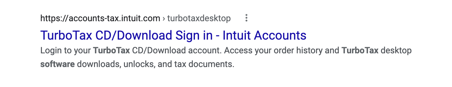 Meta description for TurboTax