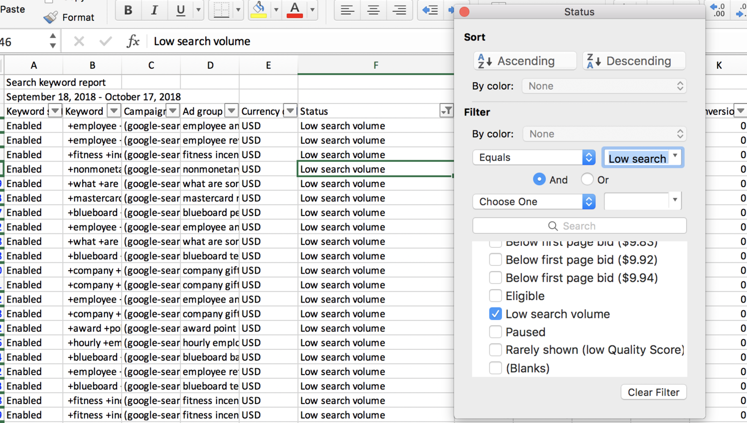 How To Peform a Low Search Volume (LSV) Keyword Removal